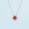 Four-leaf Clover Necklace Fashion Luxury Agate Chalcedony Women's Clavicle Chain Pendant