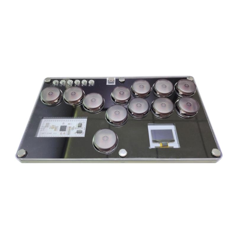 Fighting Stick Controller for PC SKY2040 FightingBox Mini Gaming Keypad Controller Arcade Joystick Versatile Responsive