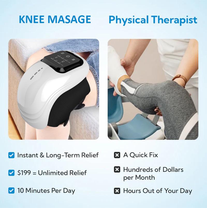 Heated Knee Massager with Vibration Therapy for Joint Relief
