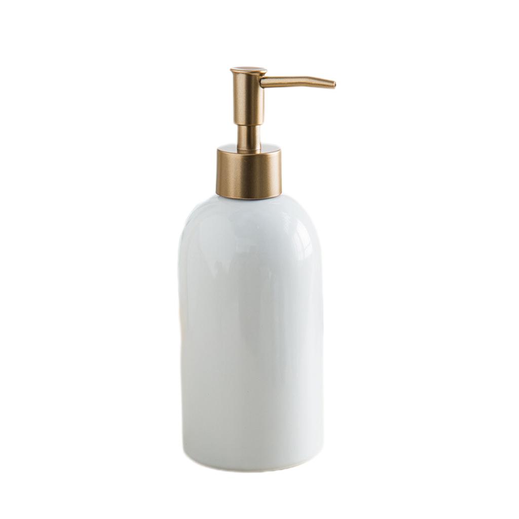 Stylish Lotion Bottle Ceramic Hand Sanitizer Bottle Press Dispenser Rust Free Shampoo Shower Gel Press Bottle