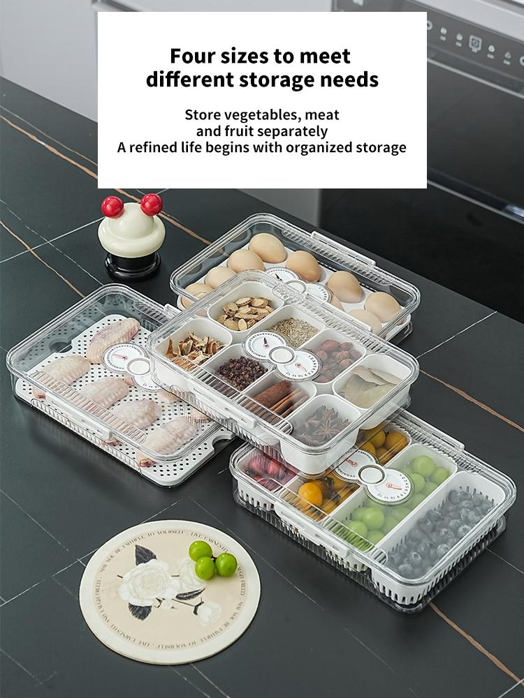 Trending Modern Stackable Multi Functional Storage Box Leakproof Transparent Home Kitchen Organize Food Tools Case