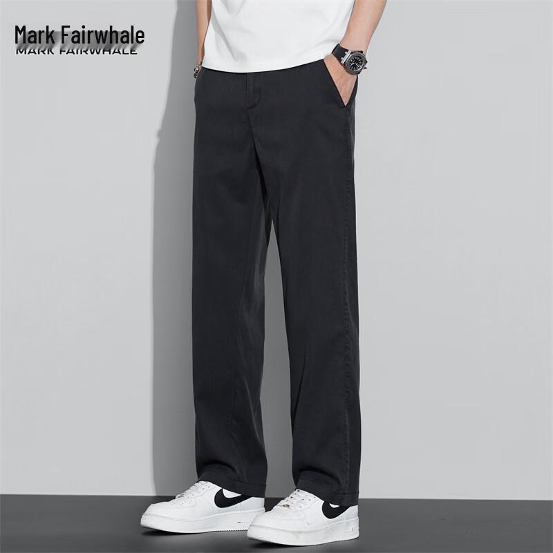 MARK FAIRWHALE Men s Ice Silk Lyocell Straight Leg Pants 33