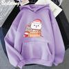 Peach and Goma Mochi Cat Hoodie Woman Streetwear Christmas Printed Kawaii Sweatshirts Winter Autumn Oversize for Couples Hoddies