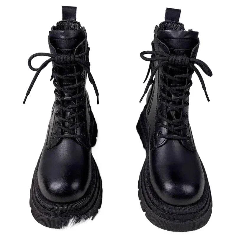 Mode 2024 Mode Damen Schuhe Seitlicher Reißverschluss Damenstiefel Mode Schnürung vorne Moderne Stiefel Damen Winter Kurzes Plüsch Mid-Calf Stiefel