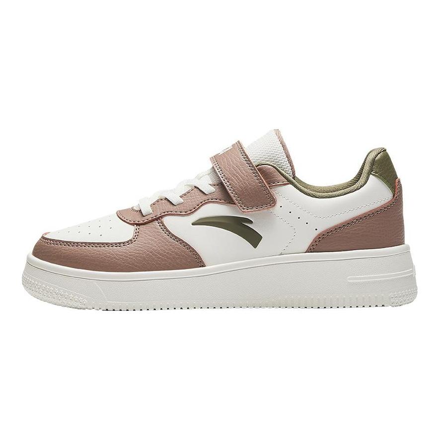 Anta Fashionable Comfortable Wear-Resistant Lightweight Shock-Absorbing Non-Slip Low-Top Kids Skate Shoes Kids Sneakers White Brown Green A22448088-5
