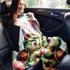 1pc Turtle Printing Lightweight Flannel Blanket, Comfortable and Warm Blanket, for Camping Sofa Bed and Couch Office, In All Seasons