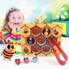 Montessori Bee Trap Game Clip Beads Children Logic Concentration Fine Motor Training Game Teaching Aids Educational Toy for Kids
