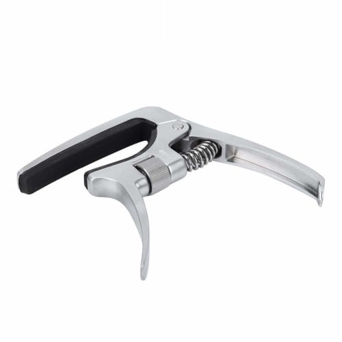 Silver Guitar Capo with Adjustable Screw, Durable and Rust-Resistant Metal Capo for Acoustic, Classical, and Electric Guitars, Universal Guitar Capo