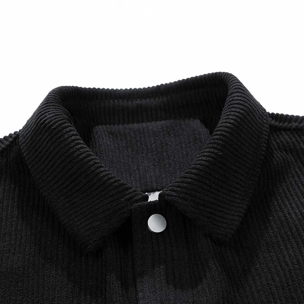 Men's Casual Multi-pocket Corduroy Jacket With Zipper And Lapel Top