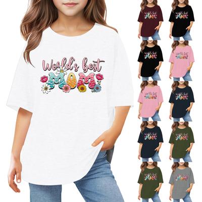 Toddler Girl Boy T-Shirts Kids Top Boys And Girls Printed Short Sleeved T-shirt 1-12Y