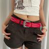 Ethnic Style Rivet Waist Belt PU Leather Dress Jeans Belt Versatile Women's Belt  Ladies