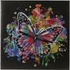 CRYSTAL ART Kit tableau broderie diamant 30x30cm Papillon multicolore