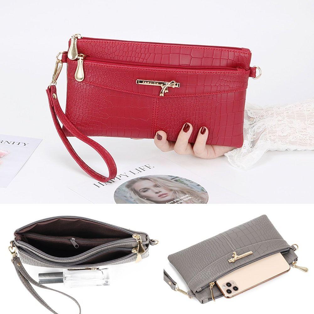 Fashion Money Purse Women Long Wallet PU Leather Leisure Style Shoulder Bag Card Holder Crossbody Bag