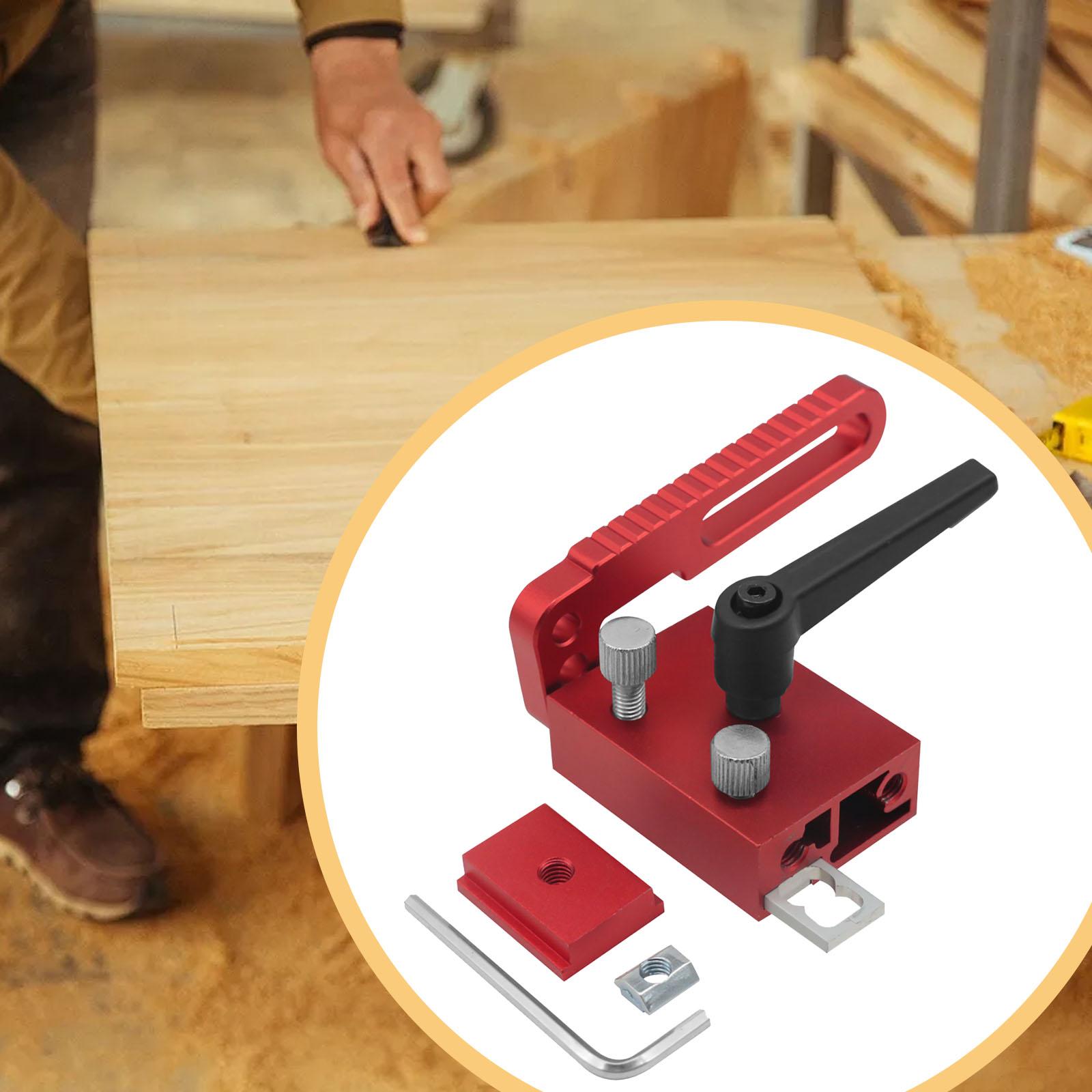 

T-образный паз, регулируемые направляющие для резки под углом, направляющие для пилы, 75-ти дюймовый упор для деревообработки, упор для направляющих для резки под углом, блок для деревообрабатывающего верстака красный