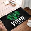 Cute Rainbow Vegan Food Doormat Mat Anti-Slip Plant Based Diet Kitchen Bath Balcony Rug Carpet 40*60cm