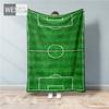 Grüne Fußballdecke für Jungen, niedlicher Cartoon-Fußball-Überwurf, Sofadecke, Tagesdecke, Flanell-Bettlaken