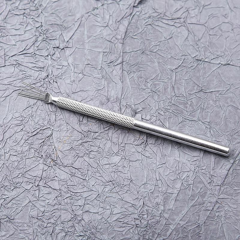Seven-Needle Steel Brush for Paper Clay and Polymer Clay Shaping