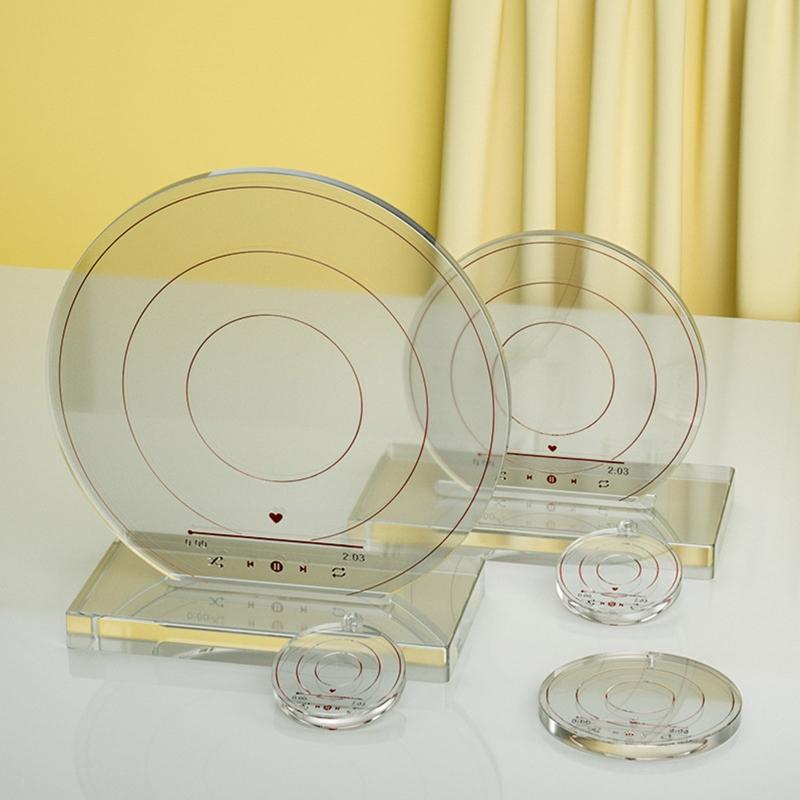 Round Media Player Mold,Coaster Silicone Resin Molds Round CD Disc Mold for Home Decor DIY Keychain Jewelry Making Mould