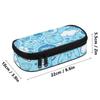 School Pencil Case Lightweight 300D Polyester Smooth Zipper with Main Pocket Mesh Layer and Removable Pen Divider for Boys Girls
