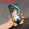 2DFlat Samsung Phone Case Vibrant Fluid Splash Art Phone Case Applicable To Galaxy S23 S24 S25ULTRA S26 A12 A14 A15 A16 A54 A55