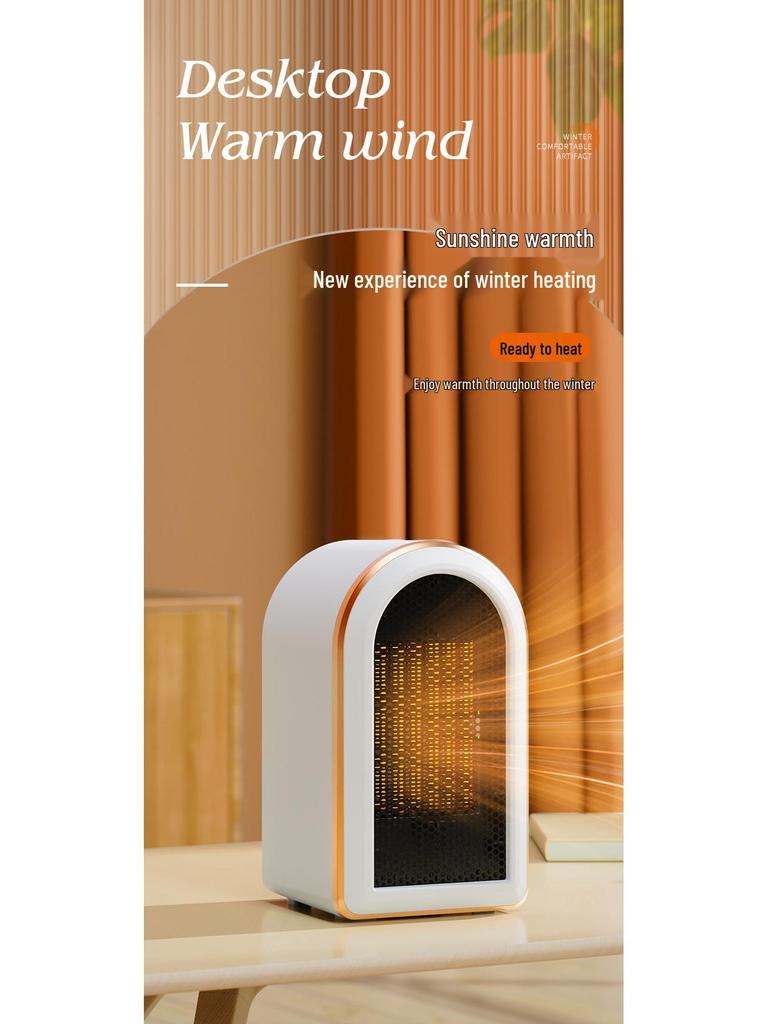 Compact Desktop Electric Heater for Bedroom - Portable Warm Air Heater