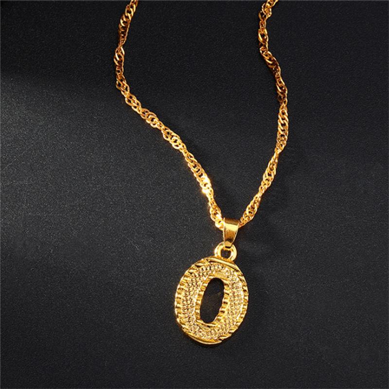 26 Alphabet Gold Plated Pendant Necklace Accessories Initial Necklace For Women Dainty Gold Letter A-Z Pendant