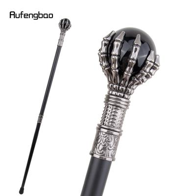 Zwart Glazen Bal Steampunk Wandelstok Mode Decoratieve Wandelstok Gentleman Luxe Crosier Knop Wandelstok 93cm