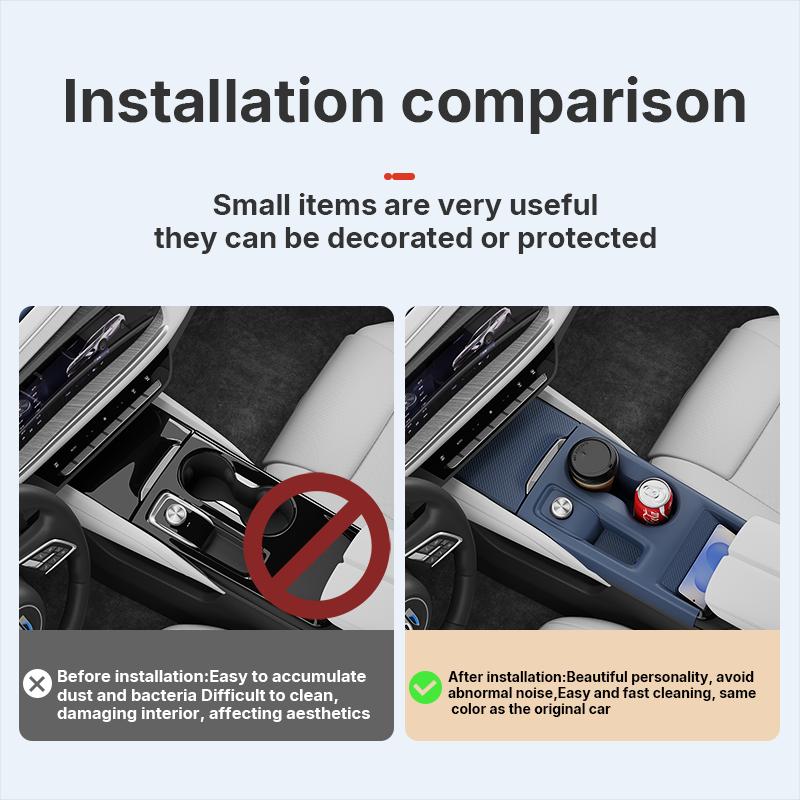For Buick Enclave Plus 2025 2026 Central Control Panel Protect Storage Center Armrest Hidden Box Cup Holder Organizer Interior