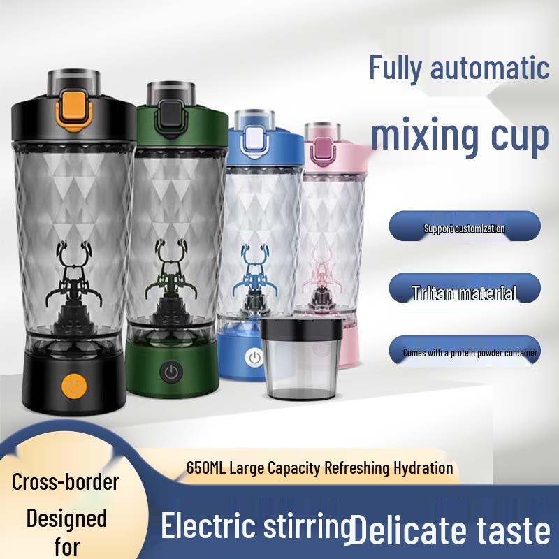 Rechargeable Electric Protein Shaker Cup for Fitness Enthusiasts