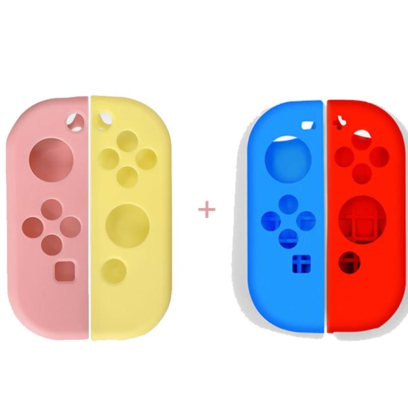 Für Switch Controller Hülle Für NS Joycon Hülle Skin Ersatz Griff Silikon Hülle Mit Daumen Griff Für Nintendo Switch