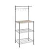 Basic Kitchen Rack with Removable Top, Chrome/beige, 46 X 61 X 150cm (D X W X H)