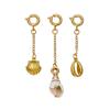 Pearl Fish Conch Key Chain Hanger Bikini Pendant Lovely Body Jewelry  Vacation