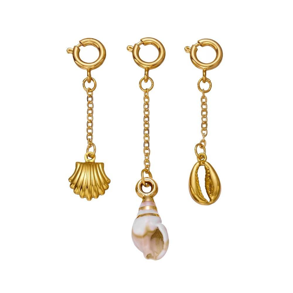 Pearl Fish Conch Key Chain Hanger Bikini Pendant Lovely Body Jewelry  Vacation