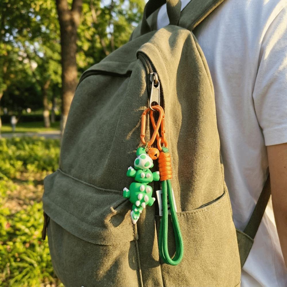 Smooth Solid Material Stegosaurus Keychain Small Size Backpack Hanging Ornament  Holiday Gift