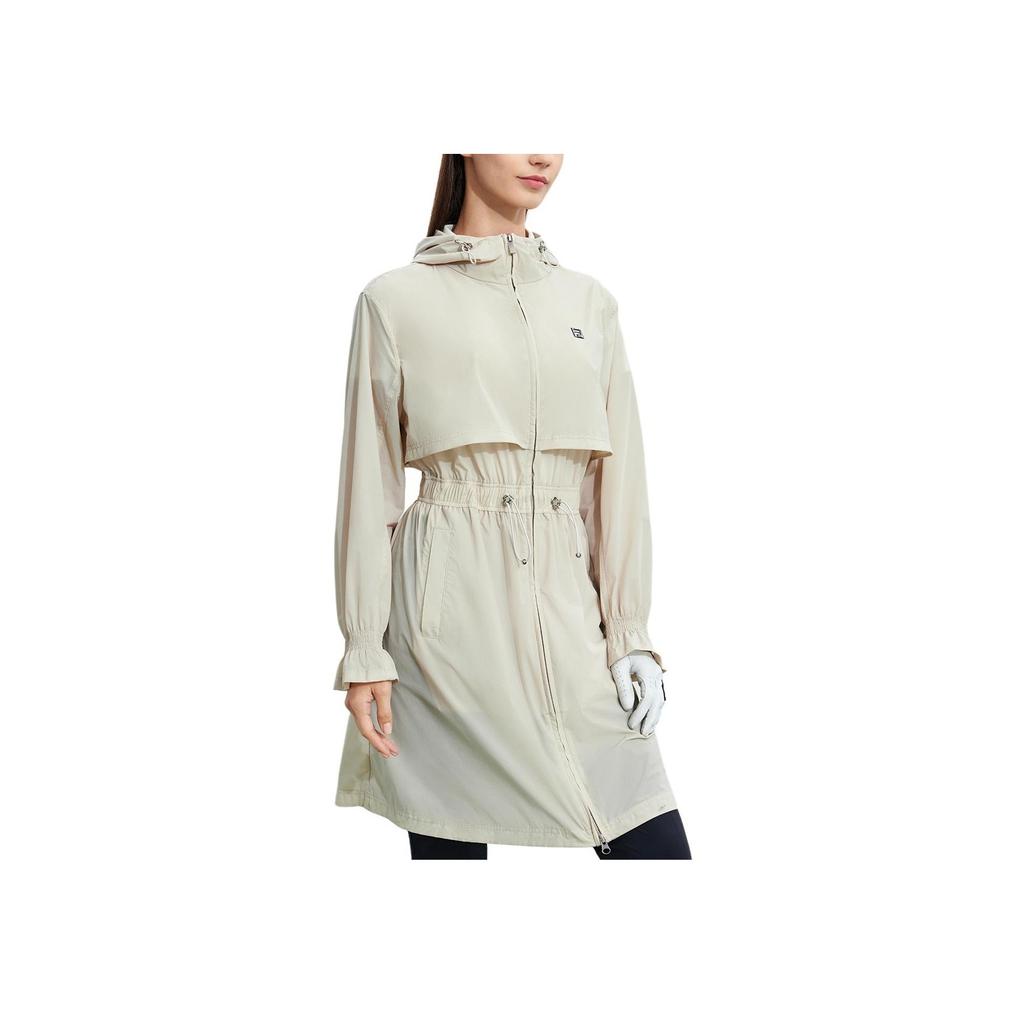 New FILA Trench Coat Women's Hyacinth Bean Gray A11W335710F-BG