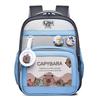 Capybara Cute Cartoon Pattern Children Large Capacity Backpack For School Use