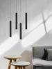 Modern Nordic Led Pendant Lamp Double Head Pendant Light Dining Room 2m Hanging Lamp Pipe Decora Cylinder Pipe Line Chandelier