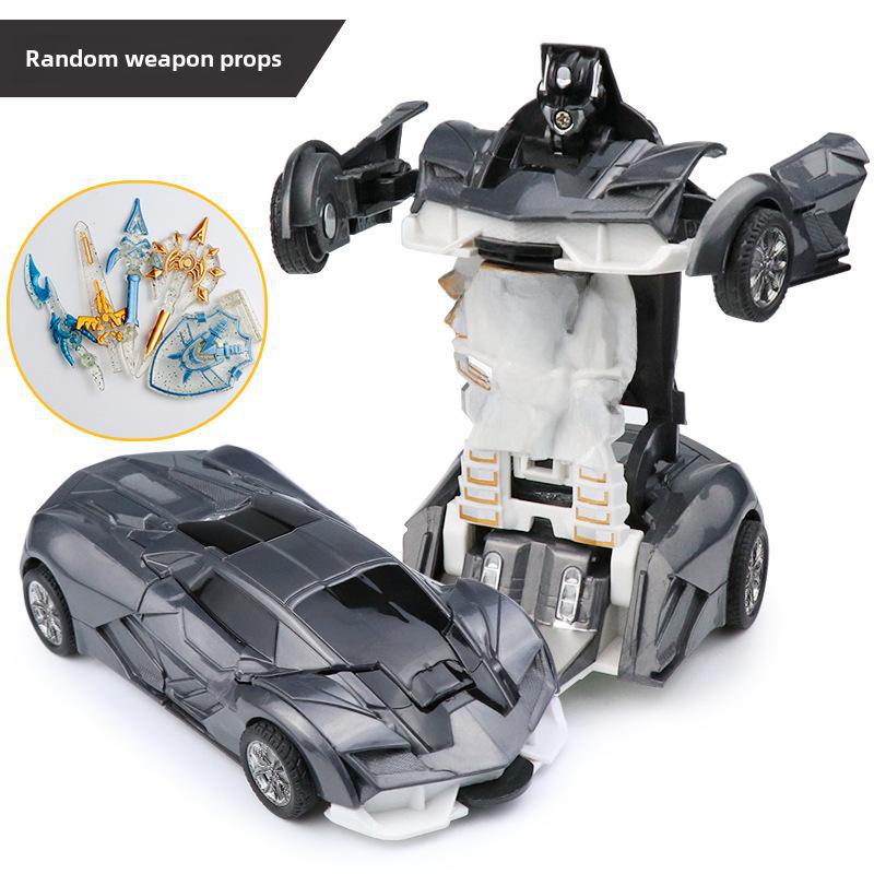 Popular Children's Deformed Toy Robot and Car Set for Educational Play At Street Markets and Night Stalls.