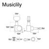 Musiclily Pro R15J Guitar Gear Square for Electric Nickel Coating 6-in-line Tuners, 151 Ratio, Button, Stratocaster/Telecaster Guitars,
