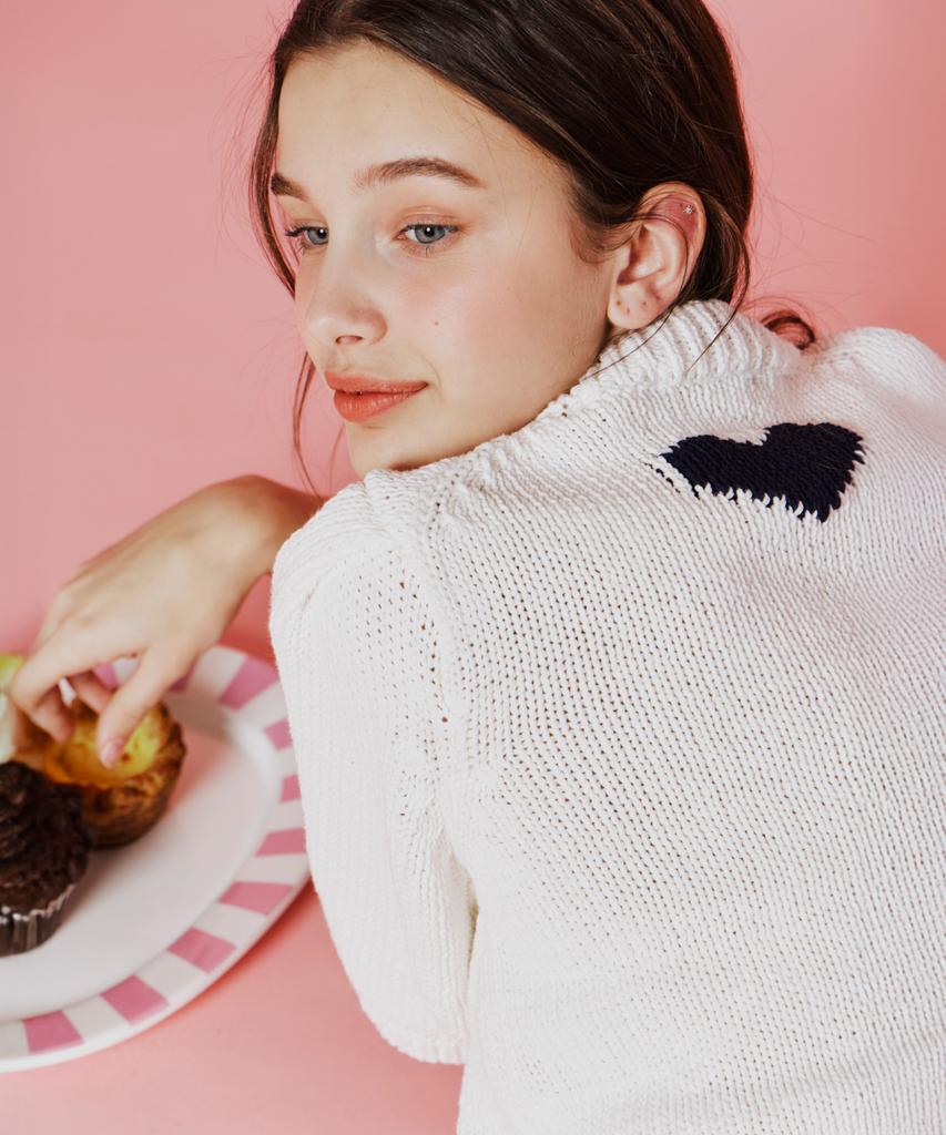 Opeundoeoseutyudio Heart Volume Knit Ivory