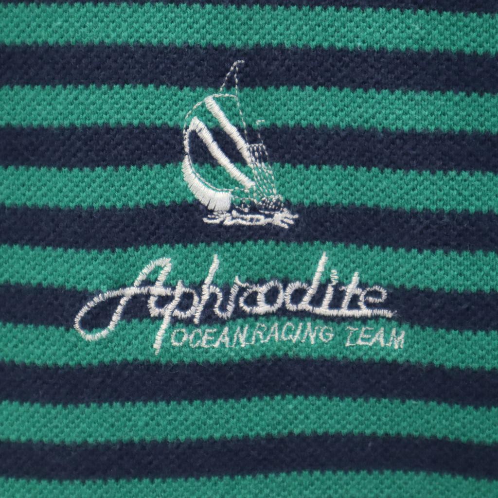 NAUTICA 90s Made in Japan Old Border Pattern Short sleeve Polo shirt Fawn Men's Used