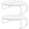 2 Pcs ABS Microwave Oven Food Rack Tray Storage Rack Steaming Tray for Steaming Straining Kitchen Barware Organizer