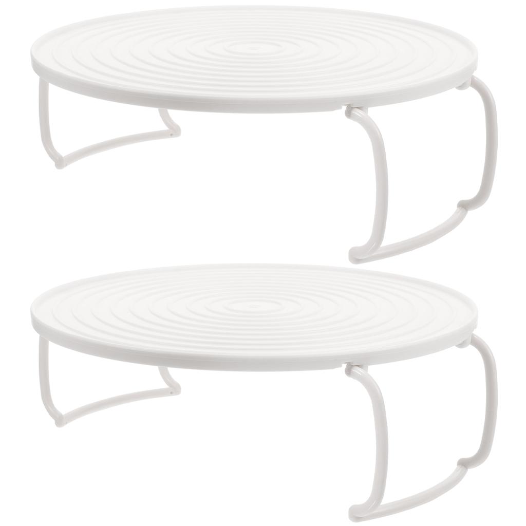 2 Pcs ABS Microwave Oven Food Rack Tray Storage Rack Steaming Tray for Steaming Straining Kitchen Barware Organizer