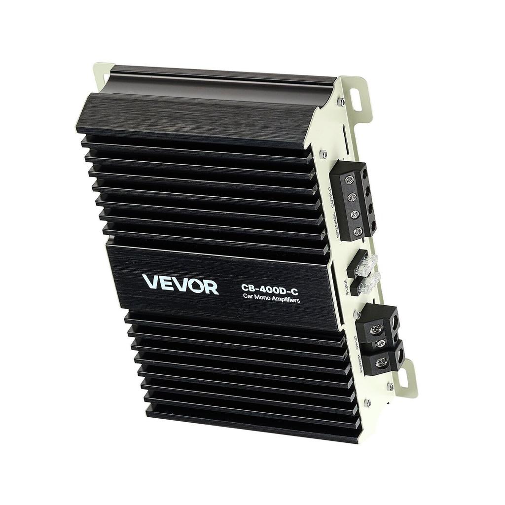 Monoblock Car Amplifier, 400W RMS MAX, 1/2/4 Ohm Stable, 1-Channel Class D Car Audio Amplifier with Remote Subwoofer Level Control, Low Pass Filter,