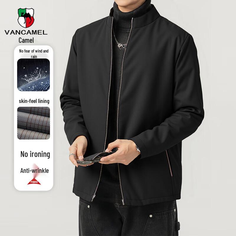 

VANCAMEL Men s Stand Collar Business Casual Jacket 4XL