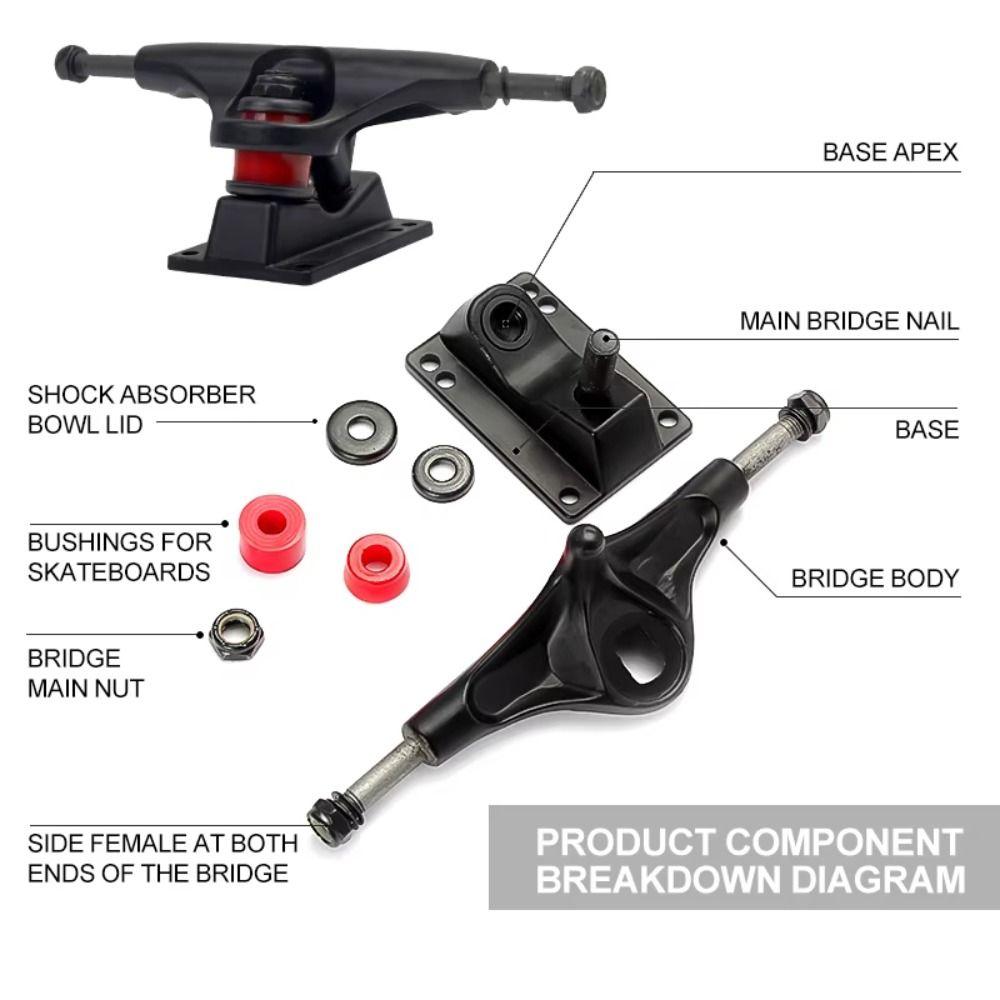 Slagvastheid 5-inch Skateboard Trucks Dubbele Rocker Skateboard Brug Buitensporten