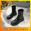 Rear Zipper Tide Ins Cool British Wind Motorcycle Boots Thick Heel Chelsea Boots Women's Martin Boots Thin Boots Women 2025