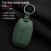 Suede Faux Leather Car Key Case Cover For Kia Key Fob Cover Protector Shell Fit For Kia Ceed Cerato Forte Niro Seltos Sorento