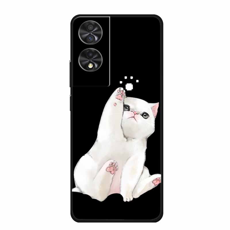 

Чорний силіконовий чохол для TCL 50 SE Чохол Coque М яка задня кришка для телефону TCL 40 NxtPaper 4G 505 50 50 XE 5G Чохол Funda Мультяшний кіт TCL 505
