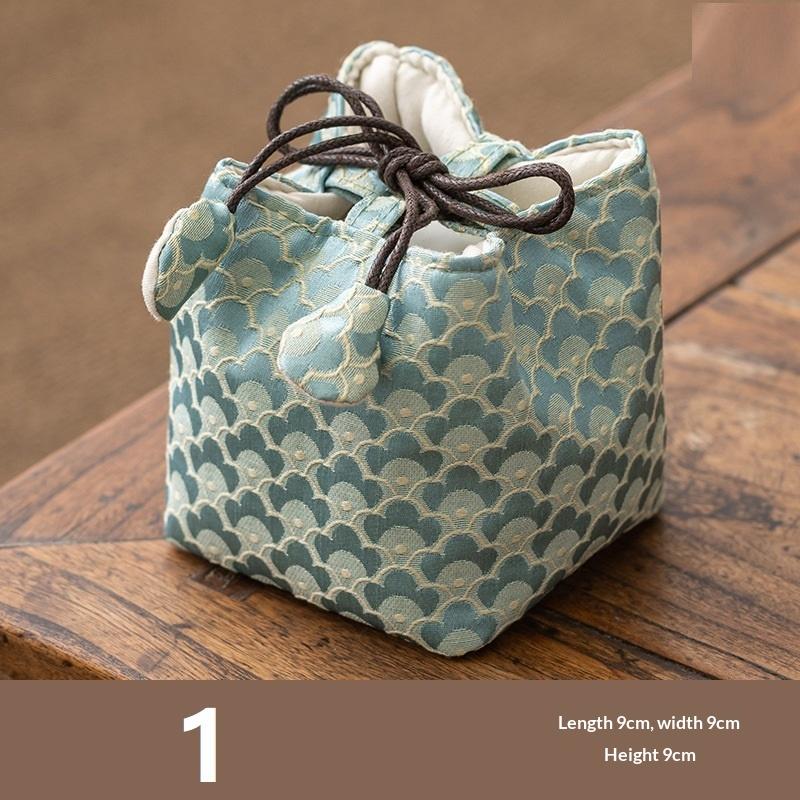 Thickened Chinese Style Tea Set Storage Bag Multi-Functional Teapot Cloth Pouch Portable Holder for Tea Ceremony Travel 1